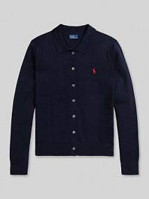 Kardigan z mieszanki bawełny, krój slim fit Polo Ralph Lauren niebieski EAN 211972110