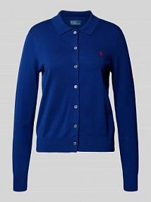 Kardigan z mieszanki bawełny, krój slim fit Polo Ralph Lauren niebieski EAN 211972110