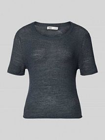 Sweter z dzianiny o kroju regular fit z krótkimi rękawami Model 'SUNNY' Only szary damski EAN 15254282