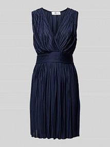 Sukienka koktajlowa do kolan w stylu plis Model 'Linn' GUIDO MARIA KRETSCHMER WOMAN granatowa EAN GMK4539001