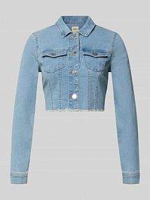 Kurtka jeansowa o kroju slim fit z mieszanki bawełny model 'WONDER' Only niebieska damska EAN 15256098