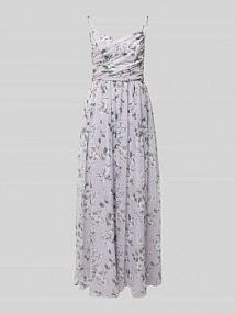 Sukienka wieczorowa z kwiatowym nadrukiem na całej powierzchni model 'Kate' - GMK for Bridgerton GUIDO MARIA KRETSCHMER WOMAN fioletowa EAN GMK5530001