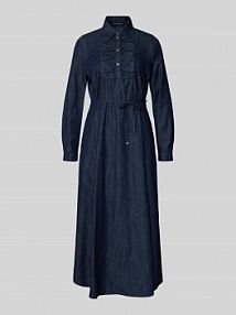 Sukienka midi z wiązanym paskiem LUISA CERANO niebieska EAN 738628 4176