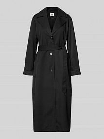 Płaszcz typu trench w długości longline o kroju regular fit, model 'LINE' Only czarny damski EAN 15217799