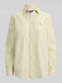 Bluzka koszulowa o kroju regular fit z czystej bawełny Polo Ralph Lauren żółta damska EAN 211970739