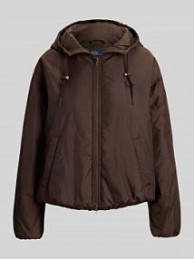 Bluzon o kroju relaxed fit z zamkiem błyskawicznym dwustronnym Polo Ralph Lauren brązowa damska EAN 211A93243