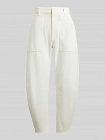 Zwężane spodnie materiałowe z czystej bawełny Polo Ralph Lauren białe damskie EAN 211A93147