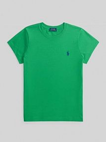T-shirt z wyhaftowanym logo Polo Ralph Lauren zielony damski EAN 211B14605