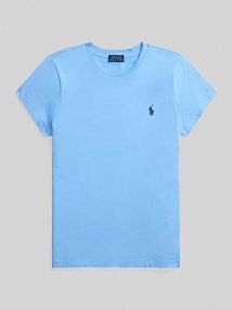 T-shirt z wyhaftowanym logo Polo Ralph Lauren niebieski damski EAN 211B14605