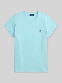 T-shirt z wyhaftowanym logo Polo Ralph Lauren niebieski damski EAN 211B14605