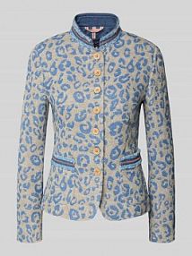 Marynarka o kroju slim fit z całopowierzchniowym zwierzęcym haftem WHITE LABEL beżowy EAN 239995-2570