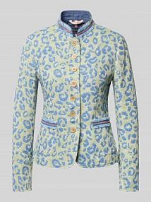 Marynarka o kroju slim fit z całopowierzchniowym zwierzęcym haftem WHITE LABEL zielony EAN 239995-2570