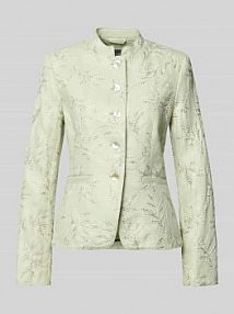 Żakiet o kroju slim fit z haftami i stójką WHITE LABEL zielony EAN 238012-2272
