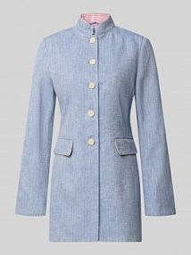 Marynarka w kratę o kroju slim fit z kieszeniami z patką WHITE LABEL niebieski EAN 238415-2276