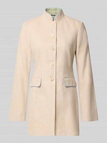 Marynarka w kratę o kroju slim fit z kieszeniami z patką WHITE LABEL beżowy EAN 238415-2276