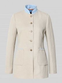 Marynarka o kroju slim fit z Mieszanka lnu i bawełny WHITE LABEL beżowy EAN 238915-2610