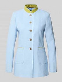Marynarka o kroju slim fit z Mieszanka lnu i bawełny WHITE LABEL niebieski EAN 238915-2610