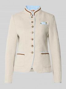 Marynarka o kroju slim fit z Mieszanka lnu i bawełny WHITE LABEL beżowy EAN 238815-2610