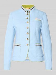 Marynarka o kroju slim fit z Mieszanka lnu i bawełny WHITE LABEL niebieski EAN 238815-2610