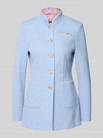 Marynarka w kroju slim fit ze stójką i naszywanymi kieszeniami WHITE LABEL niebieski EAN 239056-2656