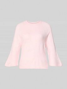 Oversizeowy sweter dzianinowy z rękawem 3/4 model 'SIMONI' Only różowy damski EAN 15333199