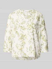 Tunika o kroju regular fit z mieszanki wiskozy i bawełny s.Oliver RED LABEL zielona EAN 2176330