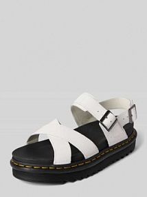 Sandały ze skóry model 'Voss II' Dr. Martens białe damskie EAN 26799100