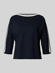 Sweter z mieszanki wiskozy o kroju relaxed fit model 'Kelva' someday granatowy damski EAN 10514712859106