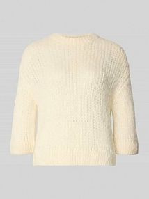Sweter w kroju regular fit z domieszką wełny i alpaki Model 'Tariah' someday beżowy damski EAN 10509711951106