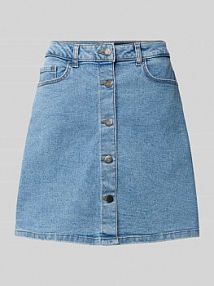 Spódnica jeansowa z listwą guzikową model 'RONNIE' Noisy May niebieska EAN 27032521