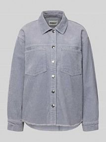 Krój regular fit koszula-kurtka z czystej bawełny Model 'MAIKO-BITTEN' Only szara damska EAN 15364715