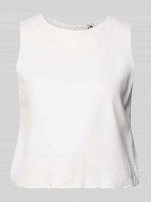 Top o kroju regular fit z mieszanki wiskozy i lnu model „GOA” Only biały damski EAN 15363679