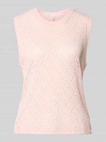 Bezrękawnik o kroju regular fit z okrągłym dekoltem model 'SUNNY' Only różowa damska EAN 15364762