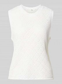 Bezrękawnik o kroju regular fit z okrągłym dekoltem model 'SUNNY' Only biała damska EAN 15364762