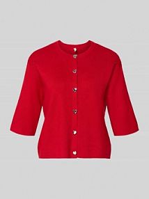 Kardigan rozpinany o kroju regular fit z Mieszanka wiskozy Model 'MAISIE' Only czerwony EAN 15364920
