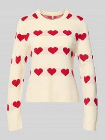 Sweter o kroju regular fit z wzorem na całej powierzchni Model 'ELYNA' Only damski EAN 15364722