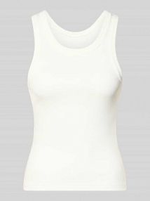 Tank top o kroju slim fit z mieszanki bawełny ekologicznej model 'VAL' Only biały damski EAN 15371705