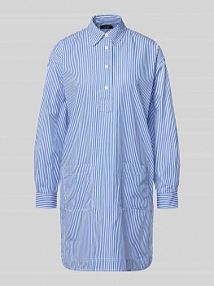 Sukienka koszulowa o kroju oversized z czystej bawełny Lauren Ralph Lauren niebieska EAN 200P08873