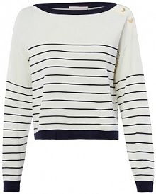 Sweter  z dzianiny Kobiety Sztuczne włókno biały w paski XS Liu Jo Collection damski