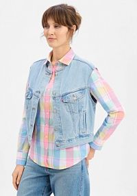 Kamizelka dżinsowa Kobiety Bawełna niebieska jednolity XS Levi's damska