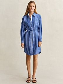 Sukienka koszulowa Kobiety Bawełna (100%) niebieska w paski 44 Gant