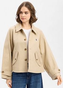 Kurtka kabanosowa Kobiety Bawełna (100%) beżowa jednolity XL Polo Ralph Lauren damska