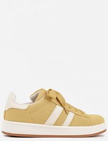 Żółte sneakersy Ozdobione Paskami Dolirenna gowin damskie