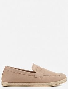 Ciemnobeżowe mokasyny z Plecionką w Stylu Boho Galenatea ballada damskie