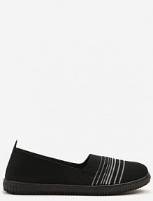 Czarne tenisówki Ozdobione Paskami Heloti ballada damskie