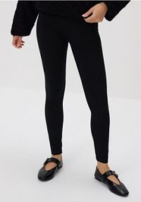 Bawełniane legginsy Reserved czarne damskie 013HT-99X
