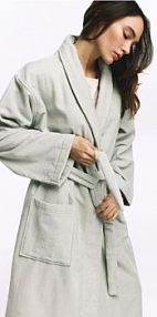 Bawełniany szlafrok Reserved zielony damski 090HQ-70X