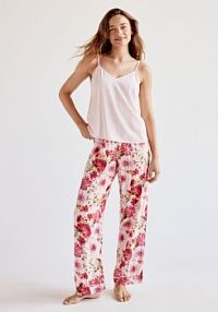 Wzorzysta piżama dwuczęściowa Reserved różowa damska 103EY-43X
