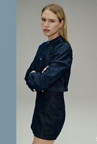 Jeansowa spódnica mini Reserved granatowa 142IL-59J