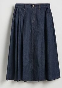 Jeansowa spódnica midi Reserved granatowa 147JX-59J